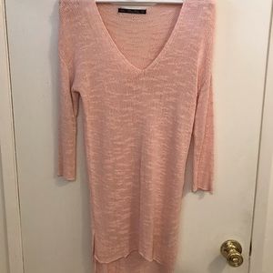Pink mesh tunic